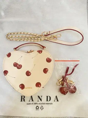RANDA 2WAY 체리 프린트 하트 백