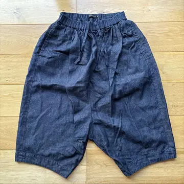 사루엘 팬츠 다크 블루 면마 혼방