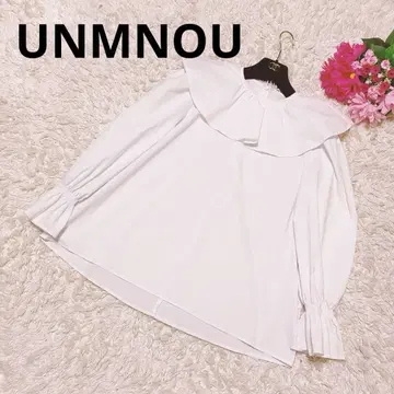 UNMNOU 앙미누 큰 옷깃 블라우스 화이트 프릴