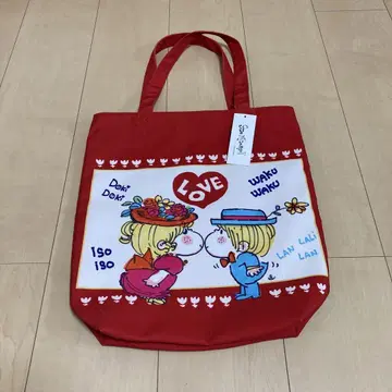 새상품 미즈모리 아도 쇼와 레트로 시리즈 토트백 LOVE 레드