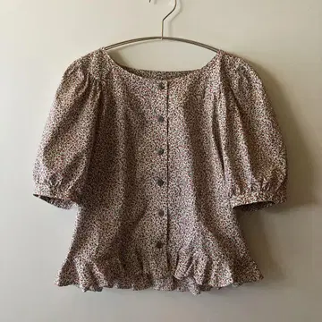 vintage 플라워 프린트 블라우스 80s 90s
