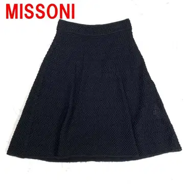 A5414 미쏘니 미디 스커트 플레어 허리밴딩 안감 있음 블랙 40