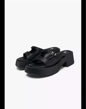 리본 플랫폼 샌들 블랙 ₩6,590