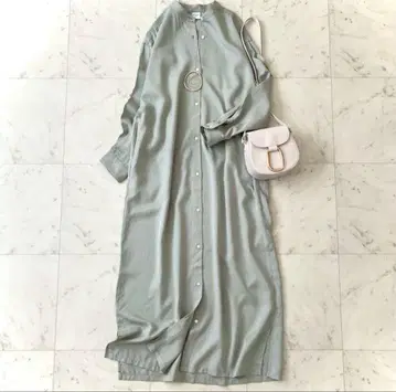 새상품급! 어반 리서치 도어스 셔츠 원피스 롱 밴드 카라