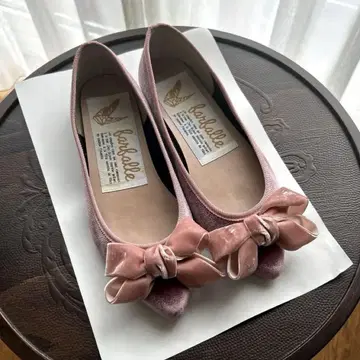 36 farfalle 파르팔레 23 핑크 벨로아 발레 슈즈
