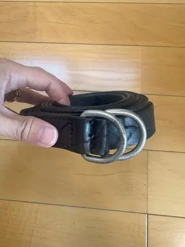 GUIDI 블랙 가죽 롱 벨트