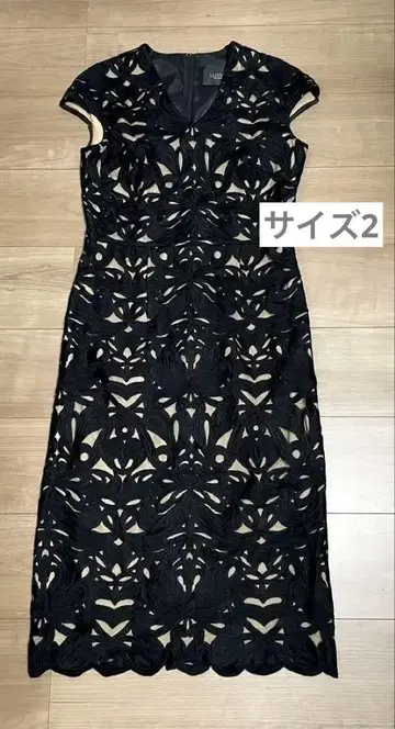 새상품급 루쏘 비아지오 블루 자수 레이스 타이트 원피스 드레스