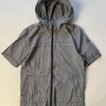 올드 UNIQLO 유니클로 S 반팔 면 후드티 풀 집업 빈티지