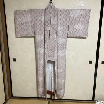 코몬 기모노 화학 섬유 덧기모노 넓은 카라
