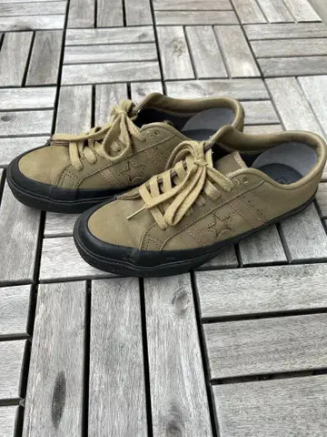 ALL STAR 카키 스웨이드 스니커즈 24.0cm