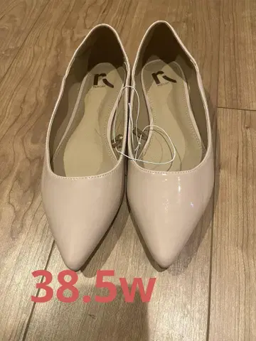 베이지 REPORT 38.5w 플랫슈즈 25cm, 25.5cm
