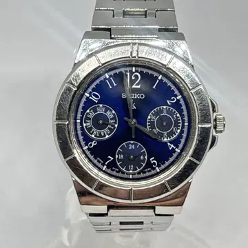 작동 SEIKO 세이코 루키아 크로노그래프 시계 블루
