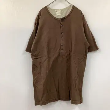 Port Grains USED 구제 의류 남성용 하프 버튼 반팔 티셔츠