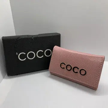 코코 COCO 로고 3단 가죽 키케이스 키링 스마트 키케이스