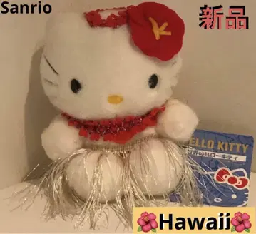 산리오 키티 하와이 훌라 댄스 키티 봉제 인형 택 포함 새상품 레어 레어