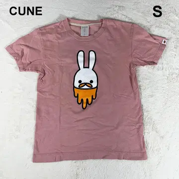 CUNE 큔 티셔츠 토끼 디자인 핑크 S