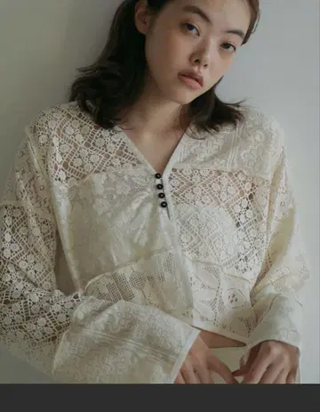 anuke 패치워크 레이스 가디건