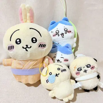 치이카와 (먼작귀) 봉제 인형 키링 스트랩 묶음 판매 하치와레 토끼