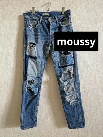 MOUSSY 데미지 가공 데님 팬츠 26