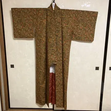 기모노 츠무기(얇은 명주) 이후 염색 이중 기모노
