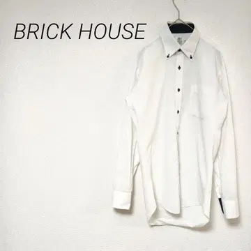 BRICK HOUSE 화이트 버튼 다운 셔츠 S 오피스 캐주얼