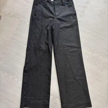 vintage 다크 그레이 와이드 팬츠 울 혼방