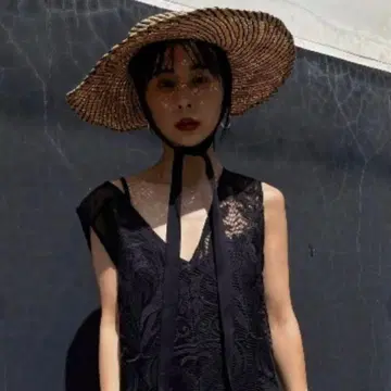 아메리 2WAY LONG BRIM HAT 끈 포함 햇