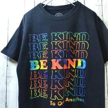 DOM BE KIND 영문 프린트 티셔츠 블랙 M USA 구제 의류