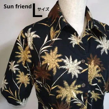 Sun friend 카리유시 웨어 여성용 L 사이즈 알로하 셔츠 오키나와