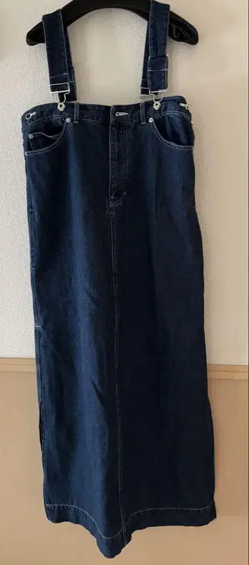데님 롱 스커트 퍼 furfur