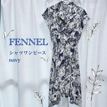 FENNEL 원피스 보태니컬 네이비 셔츠 원피스 페넬