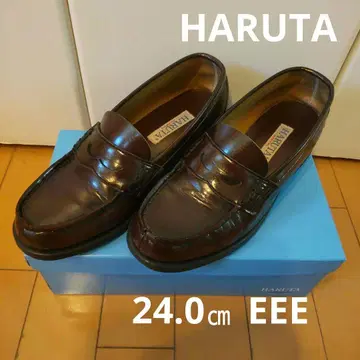 HARUTA 하루타 로퍼 24.0cm EEE 브라운 자메이카