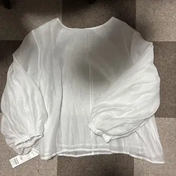 doudou 블라우스 시어 화이트