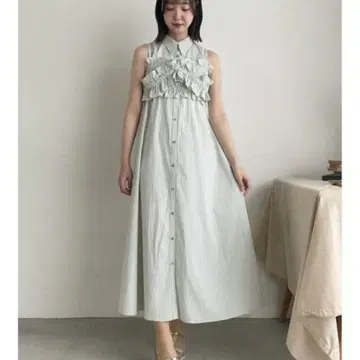 셔츠 원피스 개더 뷔스티에 SET 셔츠 원피스 dazzlin