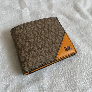 MICHAEL KORS 접이식 지갑 브라운/오렌지