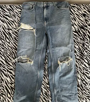 ZARA 데미지 데님 와이드 리메이크