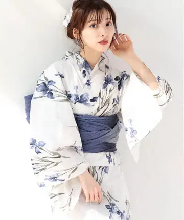 Dita 유카타 교토 수묵화 수선화 여성용 유카타 기모노