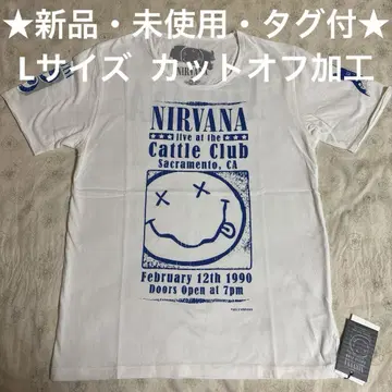 Nirvana 티셔츠 L 화이트 컷오프 데미지 가공 루퍼트 새상품