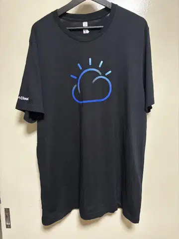 IBM Cloud 기업 티셔츠 블랙 canvas 미국제