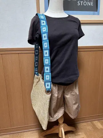 [미사용 새상품 새상품급 숄더백] 뜨개질 디자인 베이지 여름