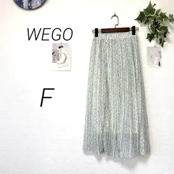 9662 WEGO 위고 꽃무늬 롱 플리츠 스커트 F 페미닌