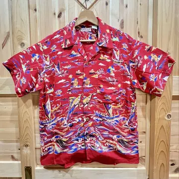 sun surf 선 서핑 알로하 셔츠 카지키 패턴