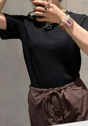새상품 포코포코 자카드 티셔츠