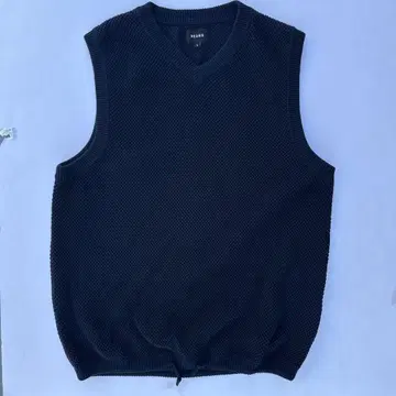 BEAMS 네이비 V넥 슬리브리스 베스트