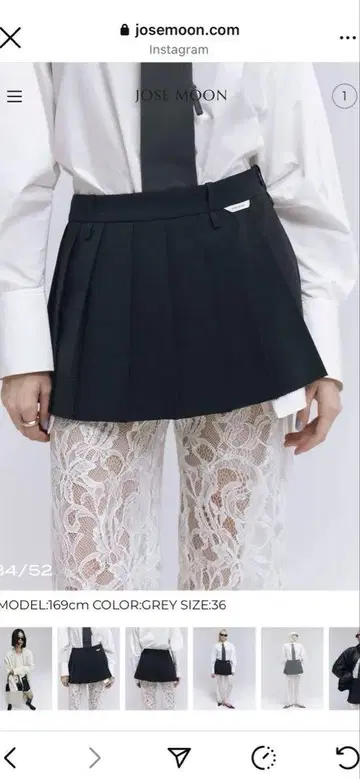 josemoon 스커트 DOUBLEWAIST PLEATSMINISKIRT