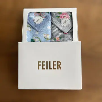 미사용 새상품 FEILER 손수건 세트 블루, 그레이