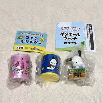 [미사용 새상품] 코인 실린더 & 종이상자 워치 (포차코 마이멜로디)