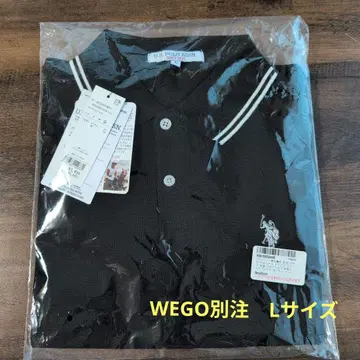 WEGO U.S. POLO ASSN. 별주 피케 셔츠 블랙 남녀 공용
