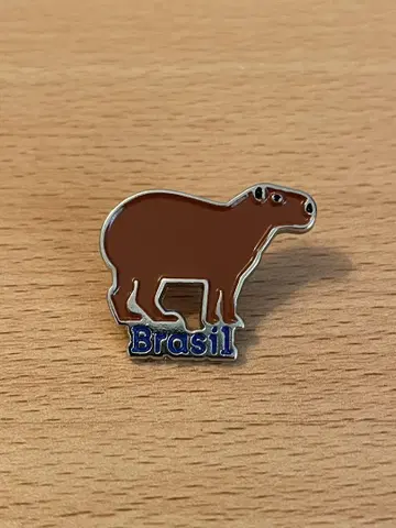 카피바라 핀 배지 Brasil