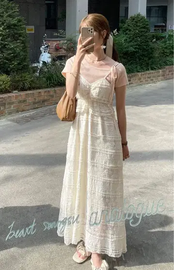 nugu aimey 레이스 캉캉 원피스 베이지